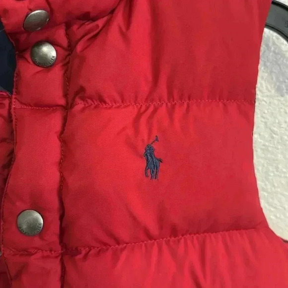 Polo Ralph Lauren Kids Boy’s Reversible Puff Feathers Down Vest Full Zip - Picture 7 of 11